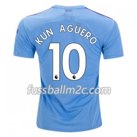 Fußballtrikots Manchester City Kun Aguero 10 Heim Trikotsatz 2019-2020
